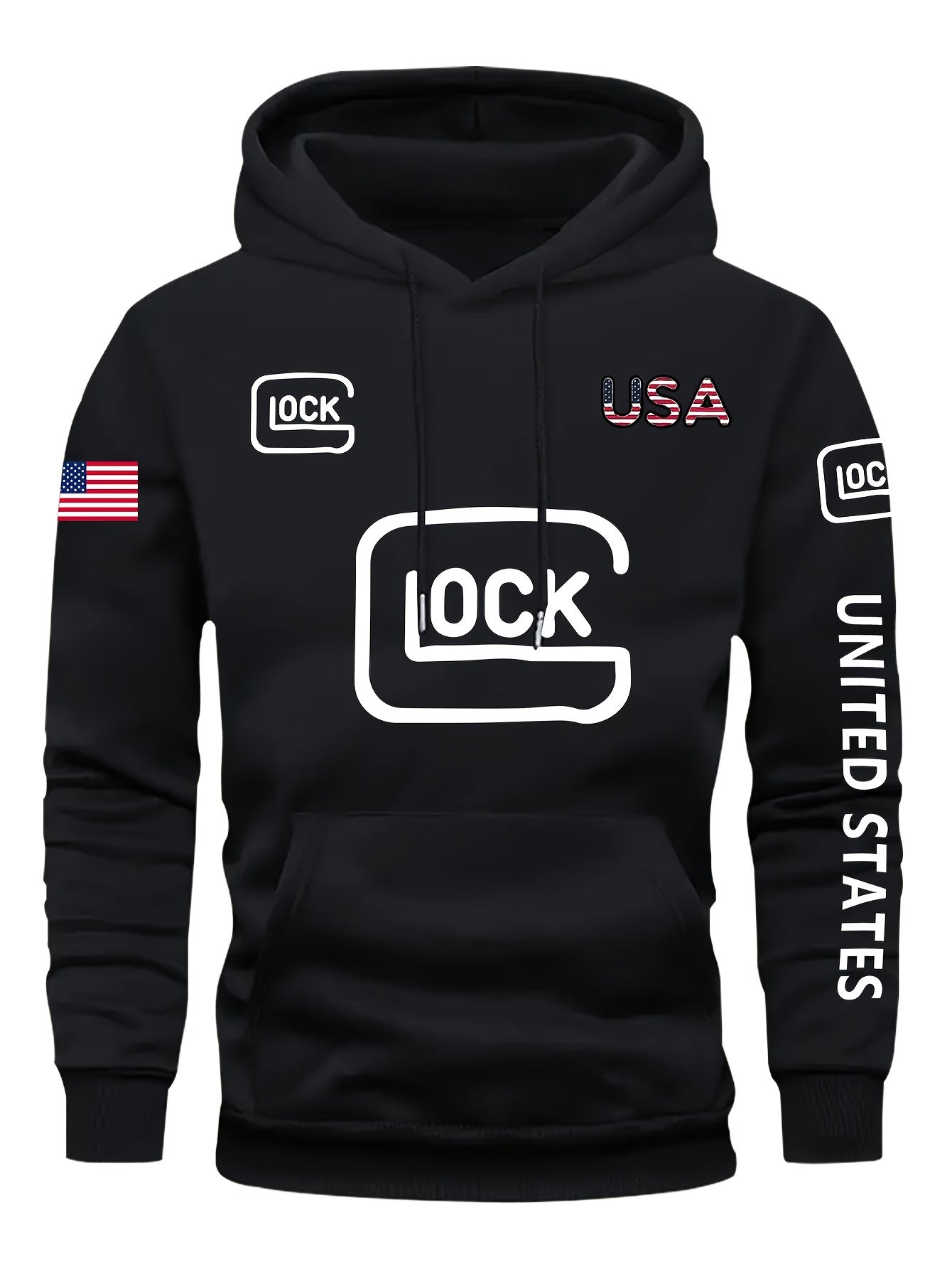 Glock LOCK Graphic Print Casual Hoodie + FREE CAMOUFLAGE CAP [LAST UNITS AVAILABLE]