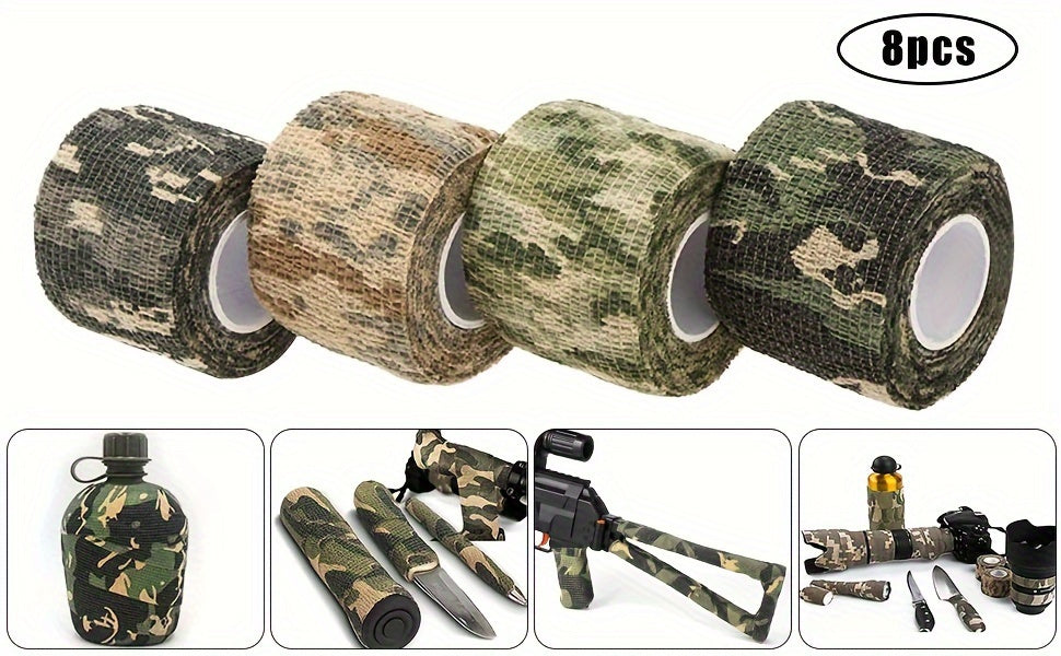 1.97inch x 177.17inch Roll of Multicolor Self-Adhesive Stretch Tape + FREE CAMOUFLAGE CAP [LAST UNITS AVAILABLE]