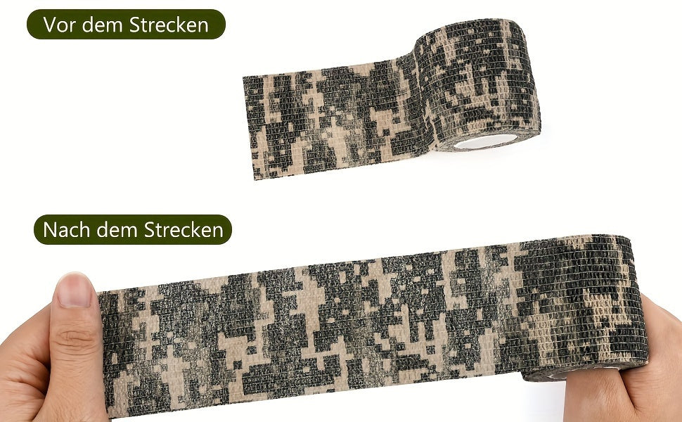 1.97inch x 177.17inch Roll of Multicolor Self-Adhesive Stretch Tape + FREE CAMOUFLAGE CAP [LAST UNITS AVAILABLE]