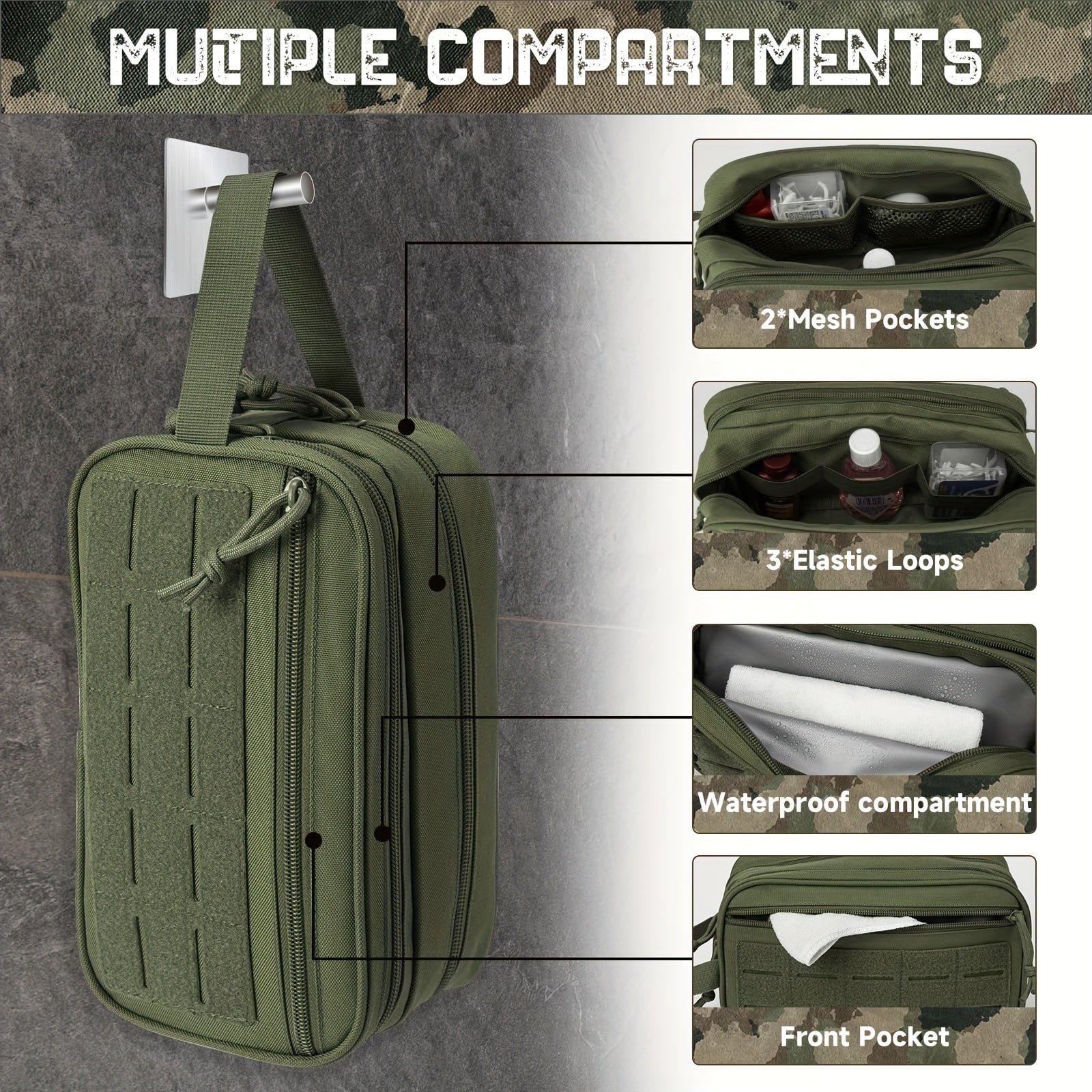 Tactical Toiletry Bag Oxford Cloth + FREE CAMOUFLAGE CAP [LAST UNITS AVAILABLE]