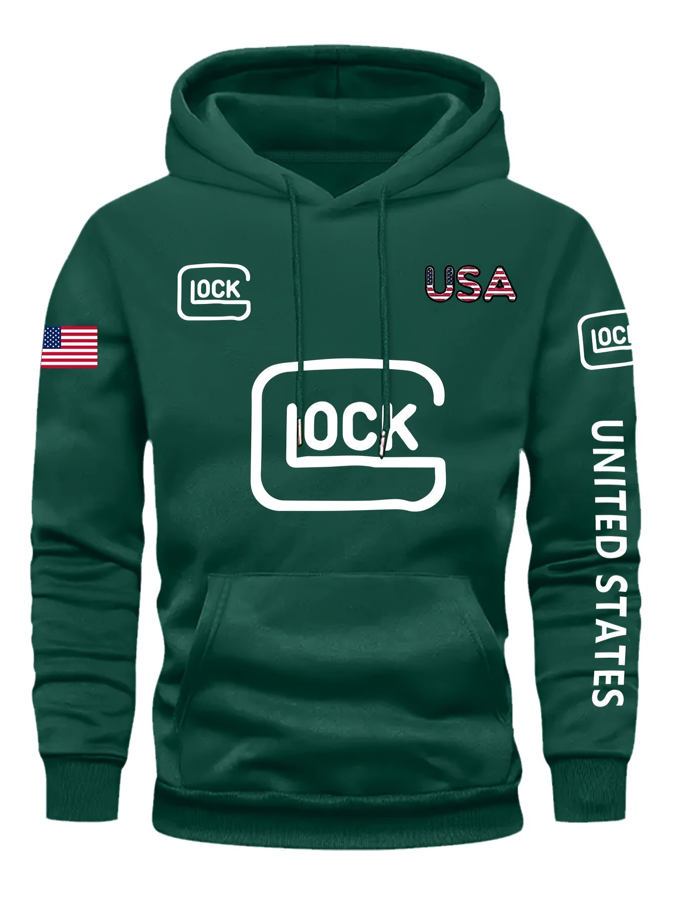 Glock LOCK Graphic Print Casual Hoodie + FREE CAMOUFLAGE CAP [LAST UNITS AVAILABLE]