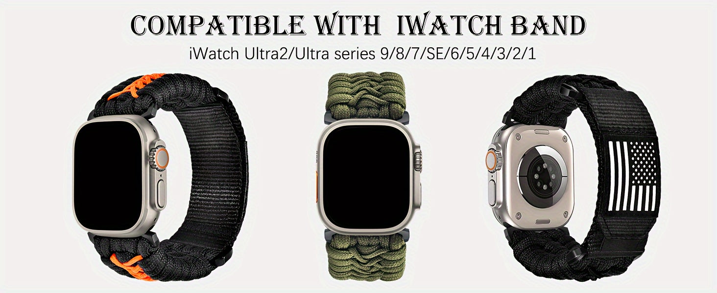 Rugged Nylon Band Compatible With Apple Watch Ultra 2