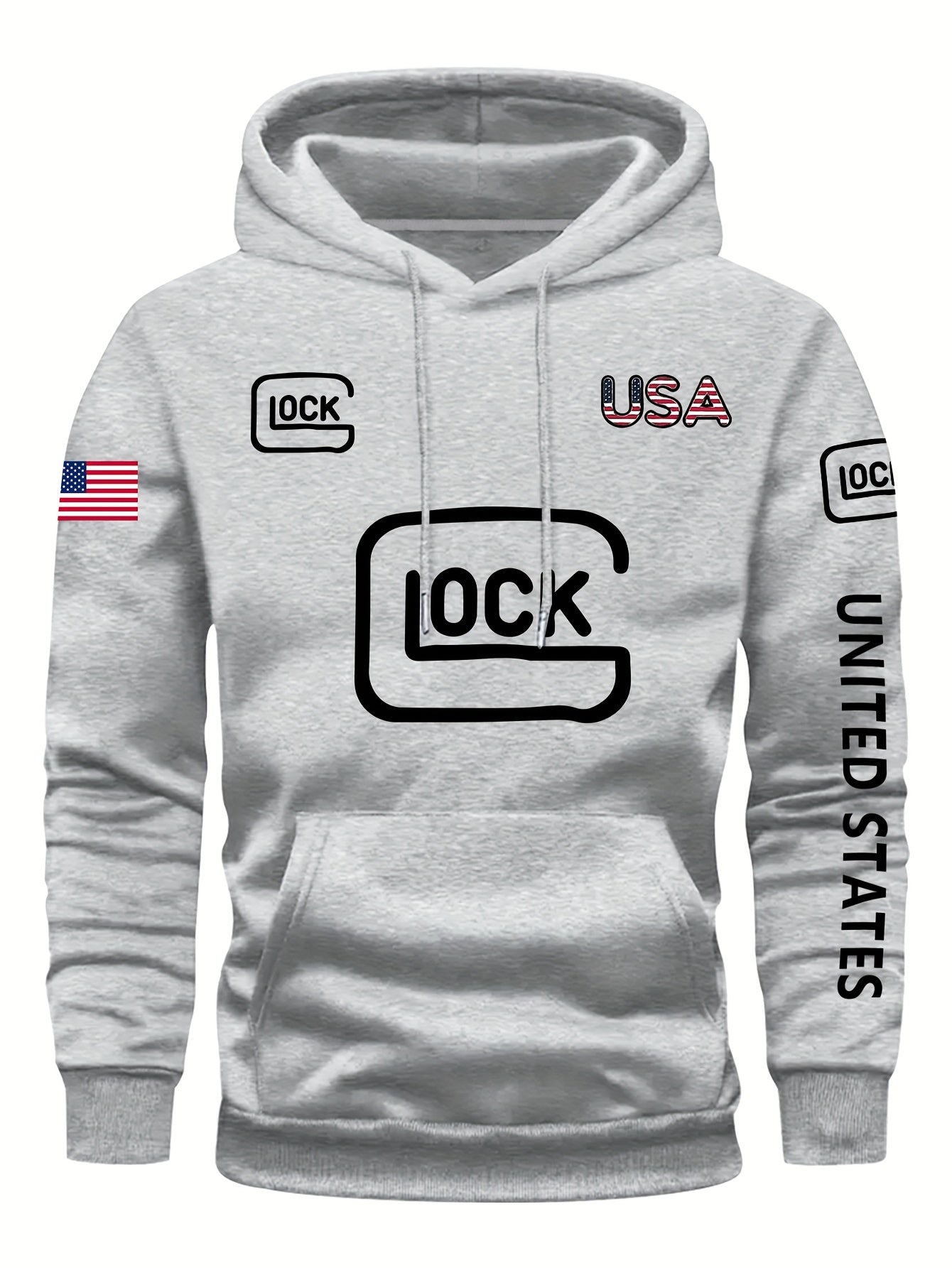 Glock LOCK Graphic Print Casual Hoodie + FREE CAMOUFLAGE CAP [LAST UNITS AVAILABLE]