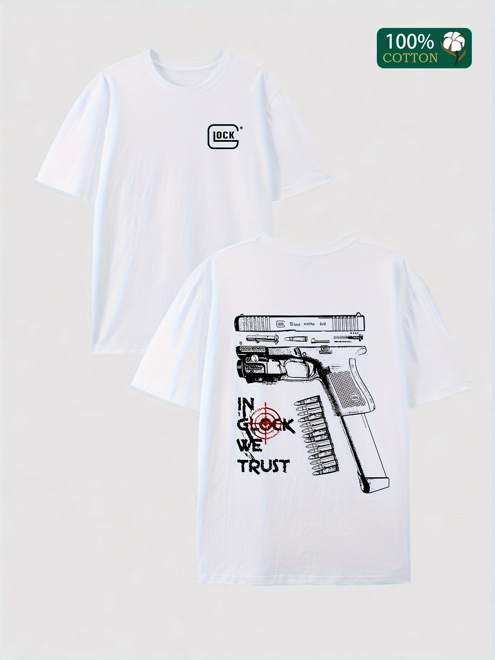 Glock Retro Cartoon Character T-Shirt - 100% Cotton + FREE CAMOUFLAGE CAP [LAST UNITS AVAILABLE]