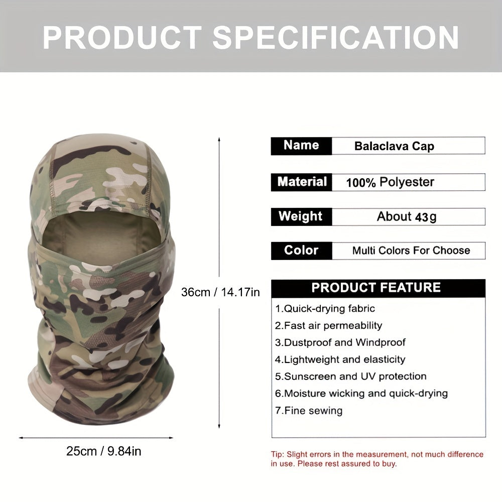 5pcs Camouflage Balaclava Set + FREE CAMOUFLAGE CAP [LAST UNITS AVAILABLE]