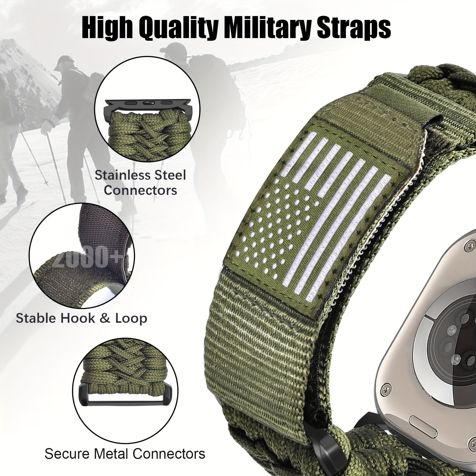 Rugged Nylon Band Compatible With Apple Watch Ultra 2