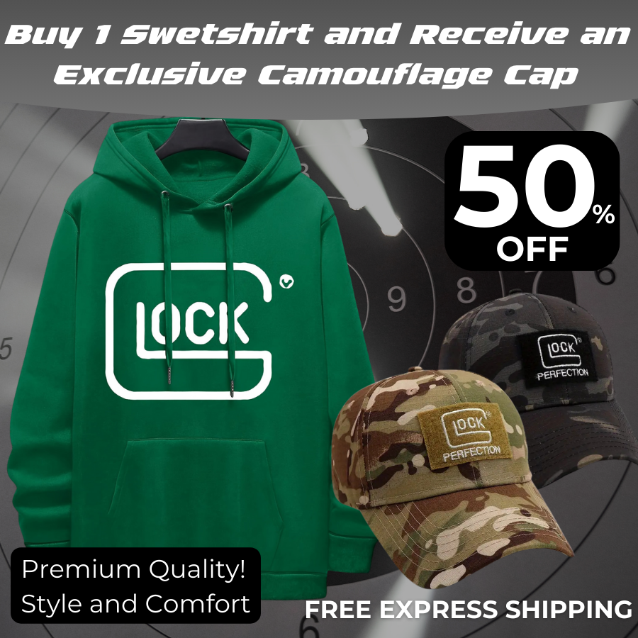 Glock Hooded Sweatshirt + FREE CAMOUFLAGE CAP [LAST UNITS AVAILABLE]