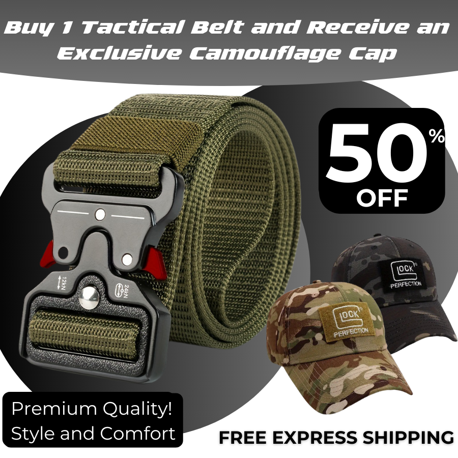 Glock Genuine Nylon Tactical Belt + FREE CAMOUFLAGE CAP [LAST UNITS AVAILABLE]