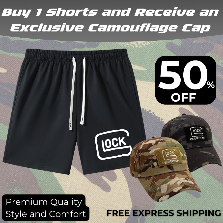 Glock Casual Shorts + FREE CAMOUFLAGE CAP [LAST UNITS AVAILABLE]