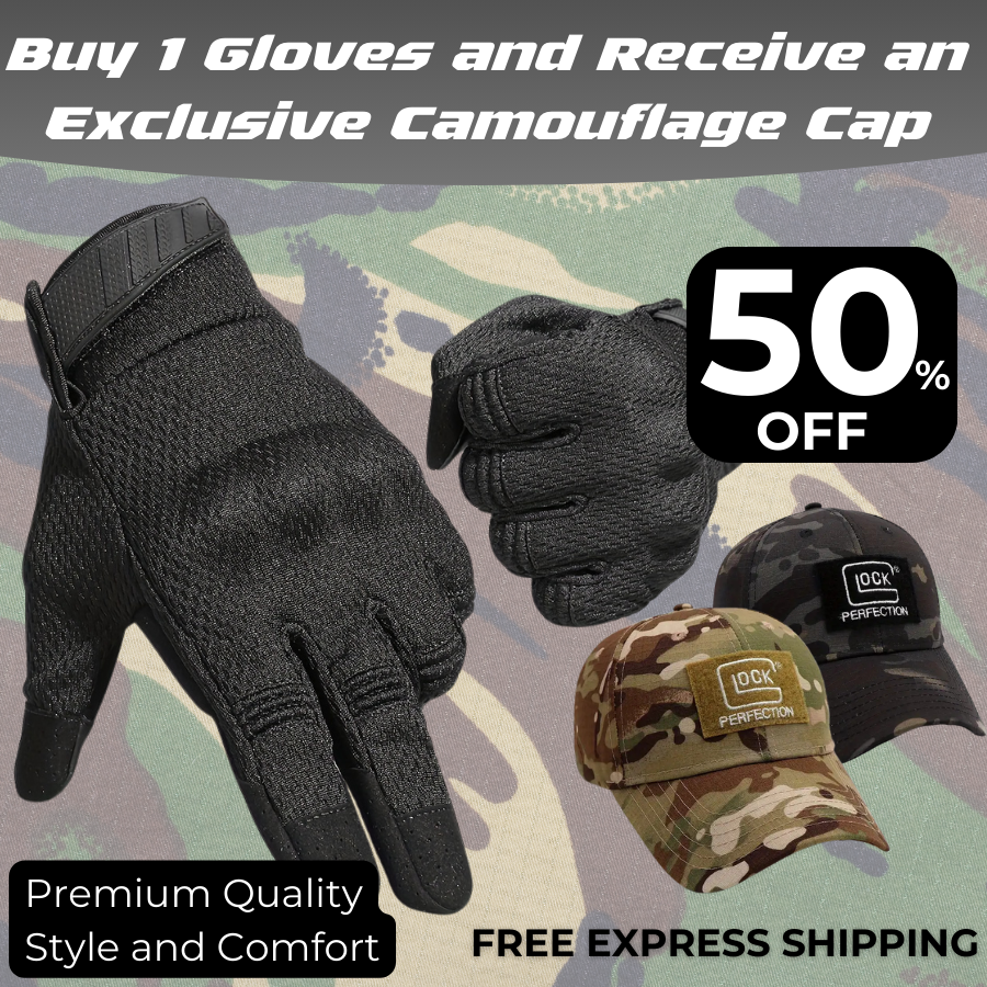 MVPTOO Breathable Camouflage Gloves + FREE CAMOUFLAGE CAP [LAST UNITS AVAILABLE]