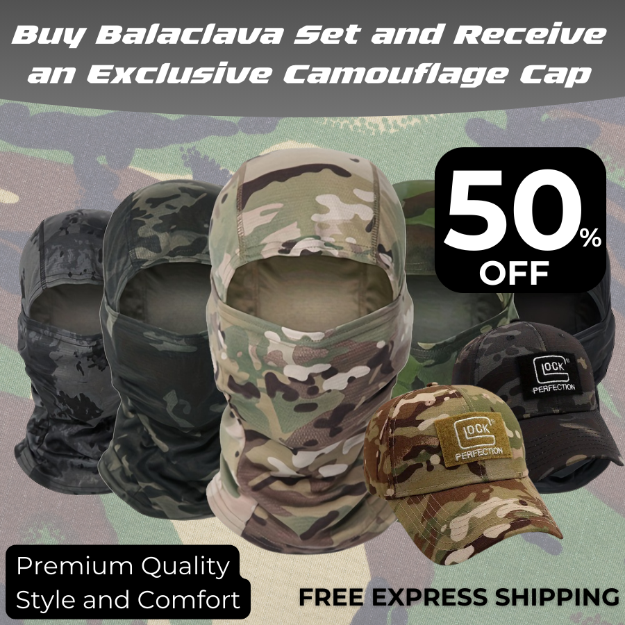 5pcs Camouflage Balaclava Set + FREE CAMOUFLAGE CAP [LAST UNITS AVAILABLE]