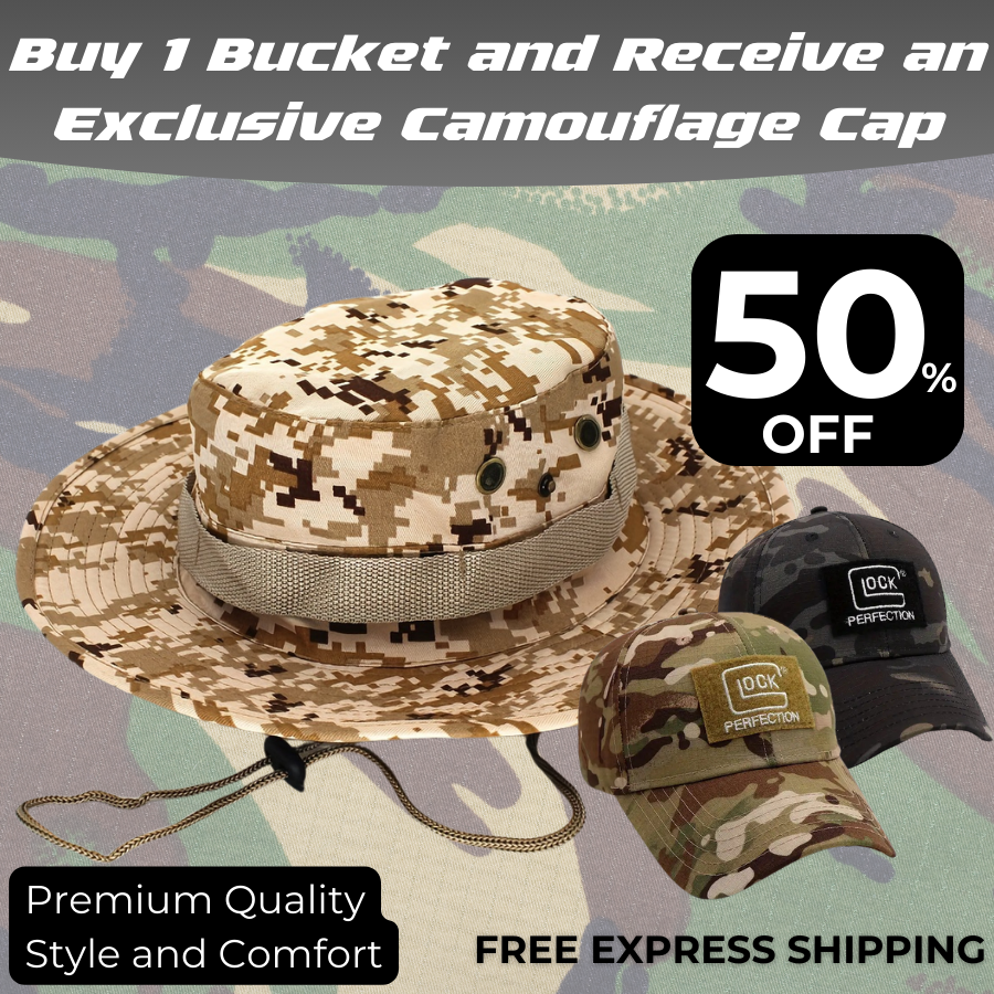 Outdoor Sun Protection Bucket + FREE CAMOUFLAGE CAP [LAST UNITS AVAILABLE]