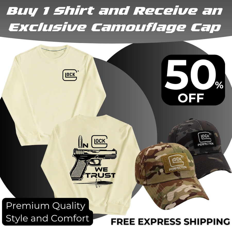 Glock Basic Style Sweatshirt + FREE CAMOUFLAGE CAP [LAST UNITS AVAILABLE]