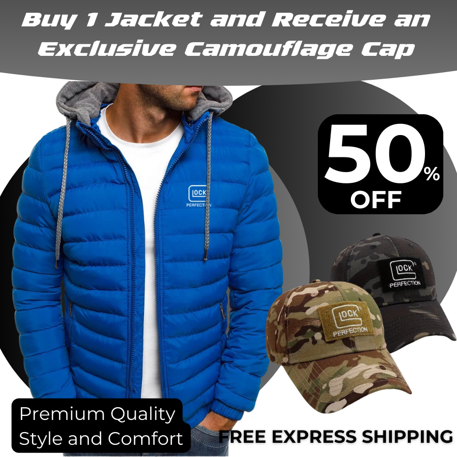 Glock Perfection Men’s Casual Jacket + FREE CAMOUFLAGE CAP [LAST UNITS AVAILABLE]ed