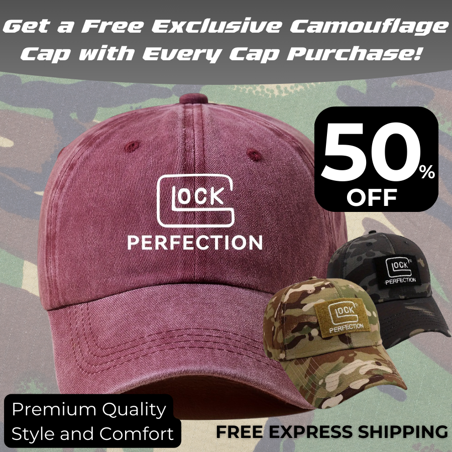 Glock Perfection Baseball Cap + FREE CAMOUFLAGE CAP [LAST UNITS AVAILABLE]