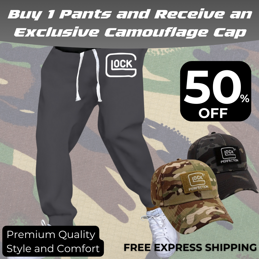 Glock Plus Size Casual Sports Sweatpants + FREE CAMOUFLAGE CAP [LAST UNITS AVAILABLE]