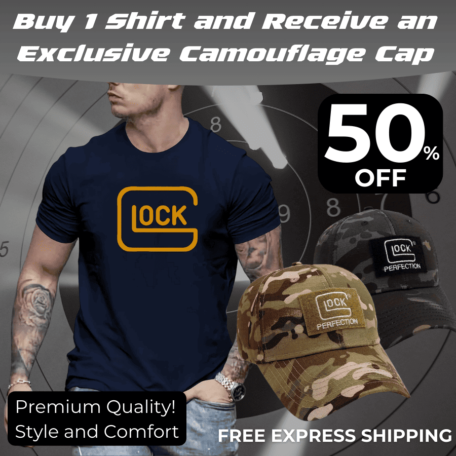 Glock Men's Short-Sleeve T-Shirt + FREE CAMOUFLAGE CAP [LAST UNITS AVAILABLE]